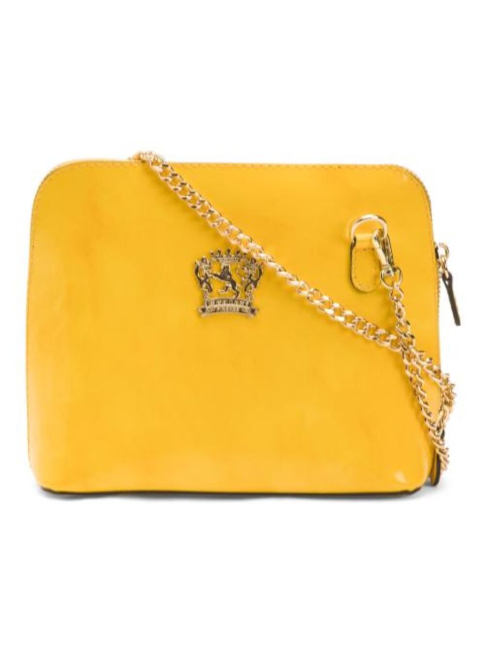 PRATESI Made In Italy Leather Radica Dome Crossbody